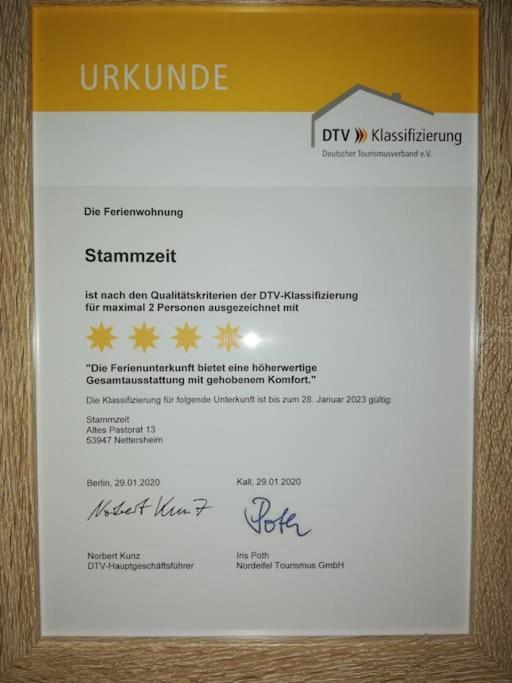 4 Sterne Ferienwohnung Stammzeit Nettersheim Esterno foto